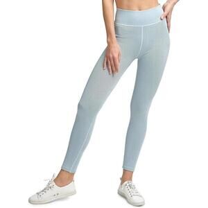 Calvin Klein Performance Women's Active Ribbed 7/8 Length Leggings, Blue sz.M